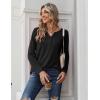 imageZeagoo Long Sleeve Shirts for Women Casual V Neck Fall Tops Dressy Summer Work Blouses ClothesBlack