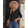 imageZeagoo Long Sleeve Shirts for Women Casual V Neck Fall Tops Dressy Summer Work Blouses ClothesBlack