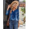 imageZeagoo Long Sleeve Shirts for Women Casual V Neck Fall Tops Dressy Summer Work Blouses ClothesFloral Blue