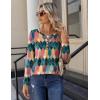 imageZeagoo Long Sleeve Shirts for Women Casual V Neck Fall Tops Dressy Summer Work Blouses ClothesGeometric 517