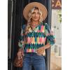 imageZeagoo Long Sleeve Shirts for Women Casual V Neck Fall Tops Dressy Summer Work Blouses ClothesGeometric 517
