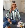 imageZeagoo Long Sleeve Shirts for Women Casual V Neck Fall Tops Dressy Summer Work Blouses ClothesGeometric 530