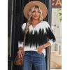 imageZeagoo Long Sleeve Shirts for Women Casual V Neck Fall Tops Dressy Summer Work Blouses ClothesGradient Black White