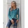 imageZeagoo Long Sleeve Shirts for Women Casual V Neck Fall Tops Dressy Summer Work Blouses ClothesLeaf Green