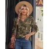 imageZeagoo Long Sleeve Shirts for Women Casual V Neck Fall Tops Dressy Summer Work Blouses ClothesLeaves Print