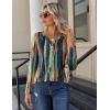 imageZeagoo Long Sleeve Shirts for Women Casual V Neck Fall Tops Dressy Summer Work Blouses ClothesMulticolor 289