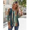 imageZeagoo Long Sleeve Shirts for Women Casual V Neck Fall Tops Dressy Summer Work Blouses ClothesMulticolor 289