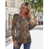 imageZeagoo Long Sleeve Shirts for Women Casual V Neck Fall Tops Dressy Summer Work Blouses ClothesMulticolor 721