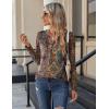 imageZeagoo Long Sleeve Shirts for Women Casual V Neck Fall Tops Dressy Summer Work Blouses ClothesMulticolor 721