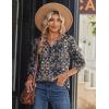 imageZeagoo Long Sleeve Shirts for Women Casual V Neck Fall Tops Dressy Summer Work Blouses ClothesNavy Floral 869