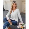 imageZeagoo Long Sleeve Shirts for Women Casual V Neck Fall Tops Dressy Summer Work Blouses ClothesWhite