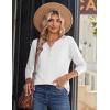 imageZeagoo Long Sleeve Shirts for Women Casual V Neck Fall Tops Dressy Summer Work Blouses ClothesWhite