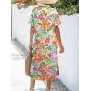 imageZeagoo Women Dresses Summer Casual Short Sleeve Button Down Shirt Dresses 2025 Beach Cover Up with PocketsWatercolor Flower Print