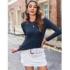 imageZeagoo Women Long Sleeve T Shirts Crewneck Slim Fit Tops Going Out Fall Fashion Basic Tee