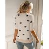 imageZeagoo Women Short Sleeve Sweater Summer Crew Neck Dressy Casual Soft Knit Pullover Tops TrendyBow Knot