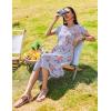 imageZeagoo Women Summer Short Sleeve Midi Dress with Pockets Casual Aline Flowy Tshirt Dress Floral Vocation Beach SundressPurple Floral