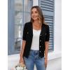 imageZeagoo Womens 2025 Summer Short Sleeve Cardigan V Neck Button Down Ribbed Knit Casual Cropped Sweater TopsBlack