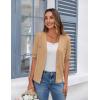 imageZeagoo Womens 2025 Summer Short Sleeve Cardigan V Neck Button Down Ribbed Knit Casual Cropped Sweater TopsBrown