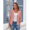 imageZeagoo Womens 2025 Summer Short Sleeve Cardigan V Neck Button Down Ribbed Knit Casual Cropped Sweater TopsPink