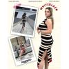 imageZeagoo Womens Bodycon Midi Dresses Summer Casual Sleeveless Dress Women Knit Side Slit Striped 2025 Long Tank DressBlack light Khaki