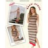 imageZeagoo Womens Bodycon Midi Dresses Summer Casual Sleeveless Dress Women Knit Side Slit Striped 2025 Long Tank DressDark Khakiblack