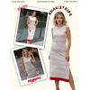 imageZeagoo Womens Bodycon Midi Dresses Summer Casual Sleeveless Dress Women Knit Side Slit Striped 2025 Long Tank DressLight Khakiwhite