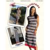 imageZeagoo Womens Bodycon Midi Dresses Summer Casual Sleeveless Dress Women Knit Side Slit Striped 2025 Long Tank DressNavy Bluewhite