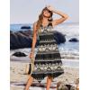 imageZeagoo Womens Casual Dress for Summer Tank Dress Loose Flowy Beach Dress with Pockets Hankerchief Flare Midi Sundress 2025Ethnic Print
