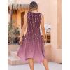 imageZeagoo Womens Casual Dress for Summer Tank Dress Loose Flowy Beach Dress with Pockets Hankerchief Flare Midi Sundress 2025Purple Print