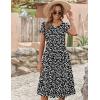 imageZeagoo Womens Casual Dresses for Summer Short Sleeve Flare Midi Dress Loose Flowy Beach SundressBlack Flower 02