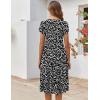 imageZeagoo Womens Casual Dresses for Summer Short Sleeve Flare Midi Dress Loose Flowy Beach SundressBlack Flower 02