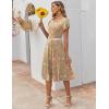imageZeagoo Womens Casual Dresses for Summer Short Sleeve Flare Midi Dress Loose Flowy Beach SundressGreygreen