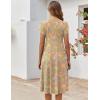 imageZeagoo Womens Casual Dresses for Summer Short Sleeve Flare Midi Dress Loose Flowy Beach SundressGreygreen