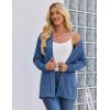 imageZeagoo Womens Lightweight Cardigan Sweaters Open Front Long Sleeve Casual Loose Thin Cardigans with Pockets 2025Blue