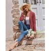 imageZeagoo Womens Lightweight Cardigan Sweaters Open Front Long Sleeve Casual Loose Thin Cardigans with Pockets 2025Red