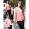 imageZeagoo Womens Lightweight Summer Cropped Cardigan 34 Sleeve Button up Thin Bolero Crochet Knit Shrug SweaterPink