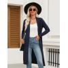 imageZeagoo Womens Long Cardigan Sweaters Lightweight Sweater Long Sleeve Open Front Casual Knit Duster Cardigans with PocketAnavy Blue