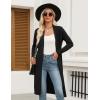 imageZeagoo Womens Long Cardigan Sweaters Lightweight Sweater Long Sleeve Open Front Casual Knit Duster Cardigans with PocketBlack