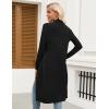 imageZeagoo Womens Long Cardigan Sweaters Lightweight Sweater Long Sleeve Open Front Casual Knit Duster Cardigans with PocketBlack