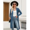 imageZeagoo Womens Long Cardigan Sweaters Lightweight Sweater Long Sleeve Open Front Casual Knit Duster Cardigans with PocketBlue