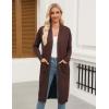 imageZeagoo Womens Long Cardigan Sweaters Lightweight Sweater Long Sleeve Open Front Casual Knit Duster Cardigans with PocketBrown