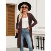 imageZeagoo Womens Long Cardigan Sweaters Lightweight Sweater Long Sleeve Open Front Casual Knit Duster Cardigans with PocketBrown