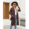 imageZeagoo Womens Long Cardigan Sweaters Lightweight Sweater Long Sleeve Open Front Casual Knit Duster Cardigans with PocketBrown