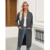 imageZeagoo Womens Long Cardigan Sweaters Lightweight Sweater Long Sleeve Open Front Casual Knit Duster Cardigans with PocketDark Grey