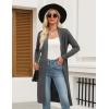 imageZeagoo Womens Long Cardigan Sweaters Lightweight Sweater Long Sleeve Open Front Casual Knit Duster Cardigans with PocketDark Grey