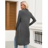 imageZeagoo Womens Long Cardigan Sweaters Lightweight Sweater Long Sleeve Open Front Casual Knit Duster Cardigans with PocketDark Grey