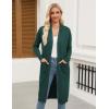 imageZeagoo Womens Long Cardigan Sweaters Lightweight Sweater Long Sleeve Open Front Casual Knit Duster Cardigans with PocketGreen