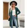 imageZeagoo Womens Long Cardigan Sweaters Lightweight Sweater Long Sleeve Open Front Casual Knit Duster Cardigans with PocketGreen