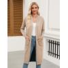imageZeagoo Womens Long Cardigan Sweaters Lightweight Sweater Long Sleeve Open Front Casual Knit Duster Cardigans with PocketKbeige