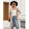 imageZeagoo Womens Long Cardigan Sweaters Lightweight Sweater Long Sleeve Open Front Casual Knit Duster Cardigans with PocketKbeige